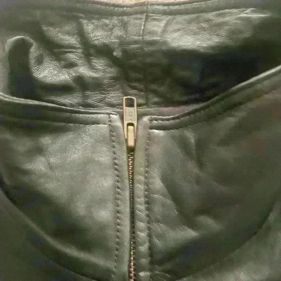 Sexy party cocktail waist length vegan leather jacket size medium - Picture 3 of 7